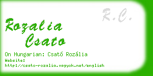 rozalia csato business card