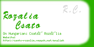 rozalia csato business card